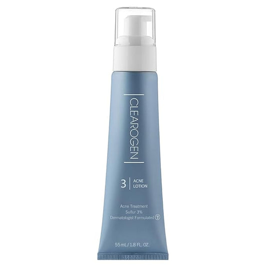 Clearogen Sensitive Skin Sulfur Acne Lotion, Acne Treatment, Sulfur Cream, Sulfur Ointment, Sulfur Spot Treatment, Sulfur Acne Treatment Cream 1.8 FL Oz