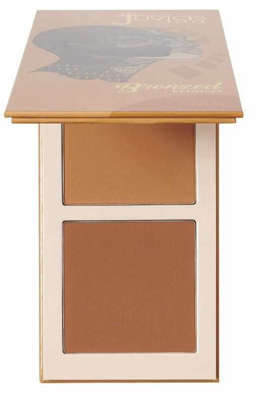Juvia's Place Bronzed Duo Bronzer Tan - Soft Matte, Contour Powder, Long-Wearing & Buildable Bronzing Powder - Suitable for Tan Skin Tone