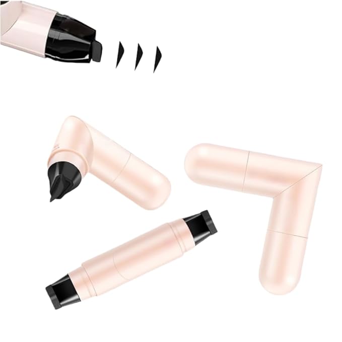 Foldable Winged Eyeliner Stamp Pen Easy Makeup Eye Liner Pen Naturally, It Is Not Easy To Get Dizzy, Fast Drying And Durable Color Development Double Head Eyeliner Seal (BLACK)