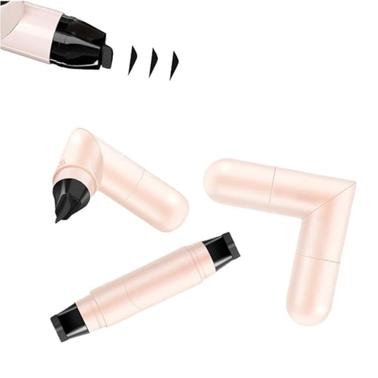 Foldable Winged Eyeliner Stamp Pen Easy Makeup Eye Liner Pen Naturally, It Is Not Easy To Get Dizzy, Fast Drying And Durable Color Development Double Head Eyeliner Seal (BROWN)