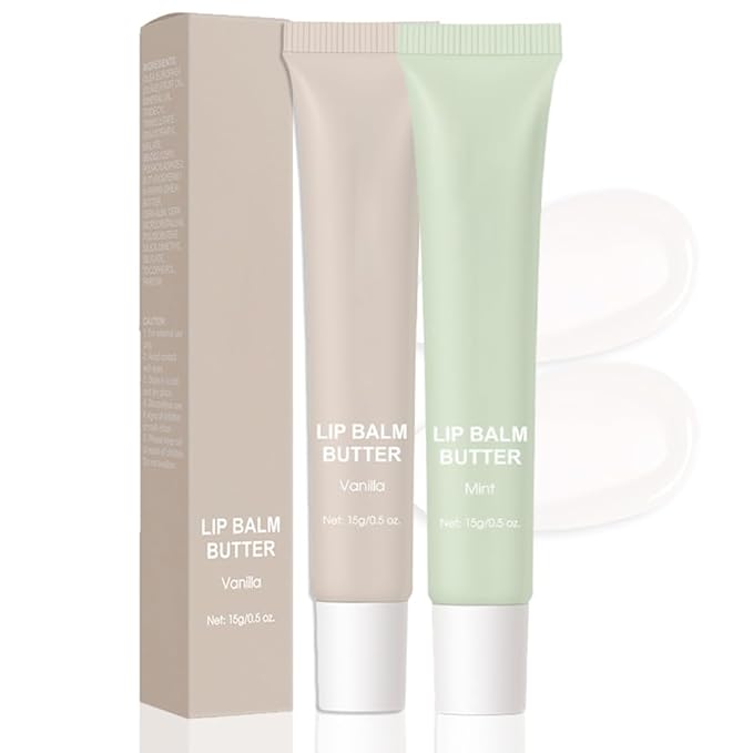 2Pcs Summer Special Lip Butter Lip Balm, Ultra-Hydrating Natural Vegan Lip Balm, Sheer-Tinted Shine & Hydration, Soothes & Softens Dry Lips Skincare, Bálsamo labial hidratante (#1+2#)