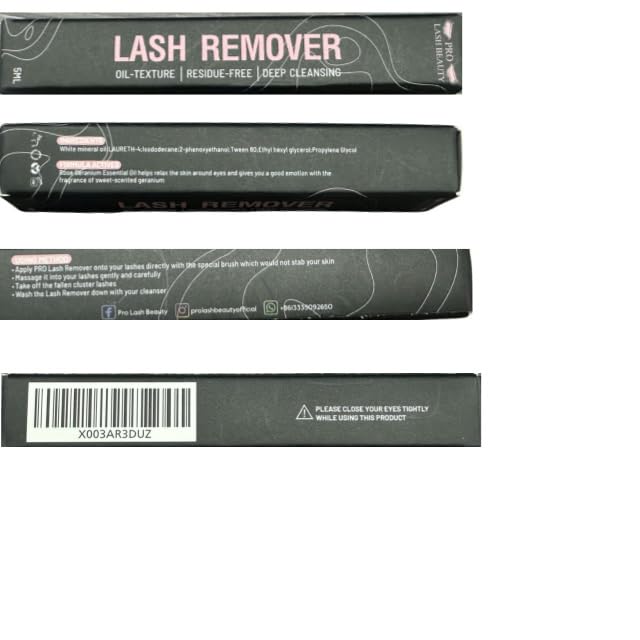 Cluster Lash Glue Remover 5 ML Lash Remover DIY Eyelash Extension Remover Eye Makeup Cleanser, Easy Removal of Cluster Eyelashes Gentle Soothing Nourishing Self-Use Oil Texture 5ML