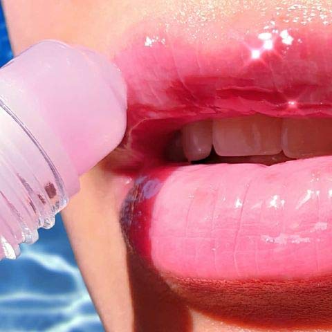 MODE Lip Glaze Flavored Lip Gloss RASPBERRY Delicious Yummy Flavor, Roll On Sweet Wet Nourishing Shine, Hydrating Natural Skincare Fruit Oils, Made in NY USA