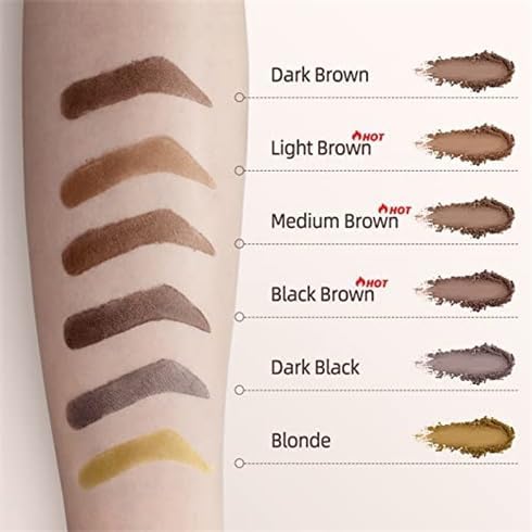 Eyebrow Stamp Stencil Kit - One-Step Eyebrow Stencil with 24 Reusable Thin & Thick Stencils, Long-Lasting Waterproof & Smudge-Proof Brow Stamp for Perfect Eye Makeup (Blonde)