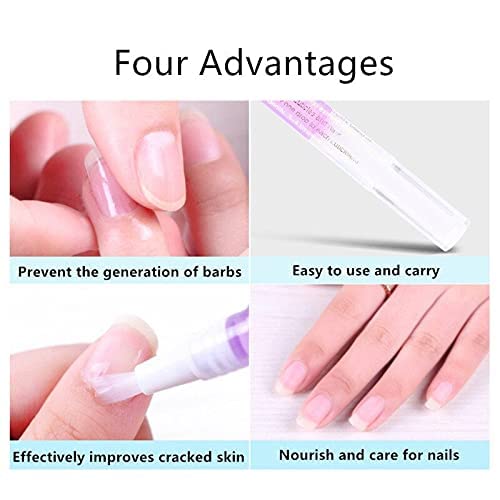SULLMAR 6Pcs Nail Cuticle Oils Nail Nutrition Oil Pen Nail Nourishment Pens 6 Smell Cuticle Revitalizer for Agnail Nourish Skin Nail Care (6pcs)