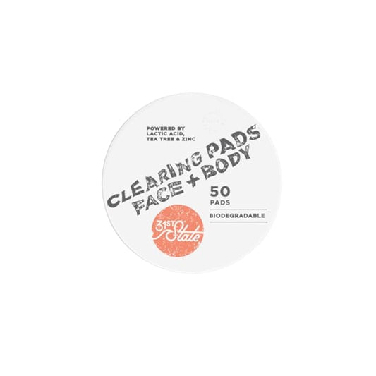 31st State Clearing Pads Face & Body, Teen Acne Wipes. Vegan, Paraben Free, Gluten Free. 50 wipes