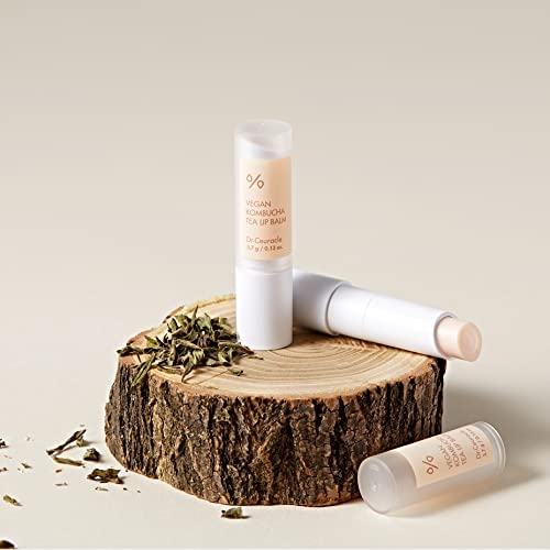 Dr.Ceuracle Vegan Kombucha Tea Lip Balm - Soft, Natural, Lightweight, Hydrating Lip Moisturizer for Dry Cracked Lips, Korean Skincare for Stocking Stuffers (3.7 g / 0.13 oz.)