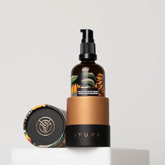 The Ayurveda Experience iYURA Balaayah Black Gram Bright Body Booster Oil | Ayurvedic Massage & Moisturizing Body Oil | Luxurious, Fast-Absorbing & Non-Sticky | 3.38 fl oz