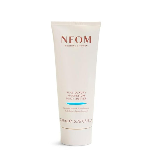 Neom - Magnesium Body Butter | 6.76 Fl Oz (200ml) | Lavender, Sandalwood & Jasmine | Calming Lotion with Essential Oils | 100% Natural Fragrances | Nourish & Soften | Signature De-Stress Scent