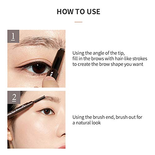 ETUDE Drawing Eye Brow 0.25g #5 Grey | Long Lasting Eyebrow Pencil | Soft Textured Natural Daily Look Eyebrow Makeup