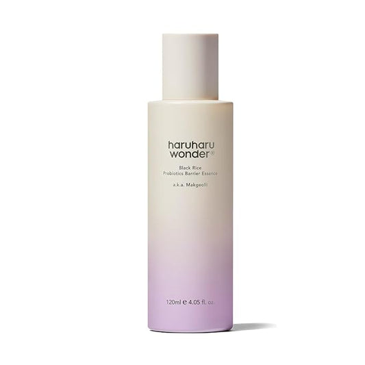 haruharu Wonder Black Rice Probiotics Barrier Essence, Skin Flooding & Layering, Strengthens Skin Barrier, Moisturizes, Glowy Radiant Skin, Ceramide & Panthenol, Holiday Stocking Stuffer, 4.05 fl.oz