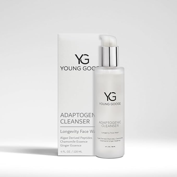 Young Goose, Adaptogenic Cleanser | Gentle Facial Cleanser | Soap Free, Paraben Free | Normal to Sensitive Skin | Large 120ml