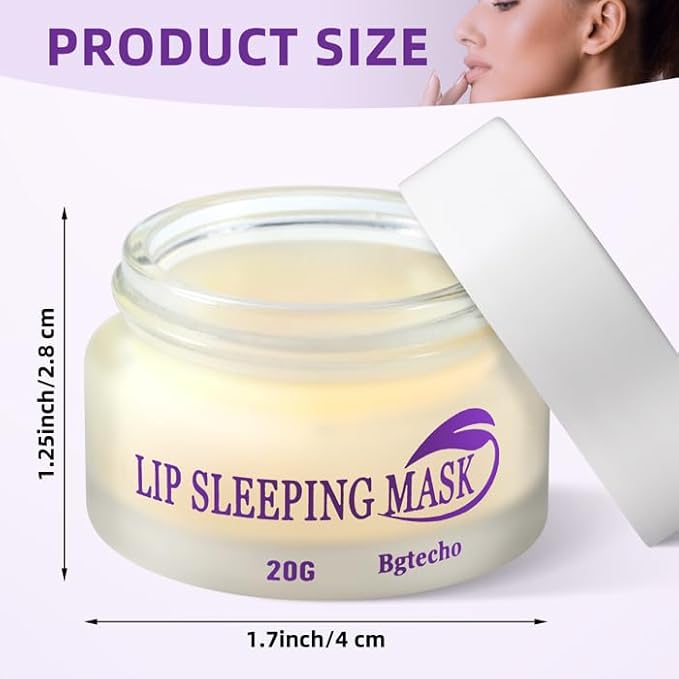 Lip Mask Overnight,Lip Collagen Lip Sleeping Mask With Peptide Complex,Moisturizing Lip Balm for Lip Care Cracked Lips,Dry Lips,Lip Wrinkles Repair,Nourish & Hydrate(20g)
