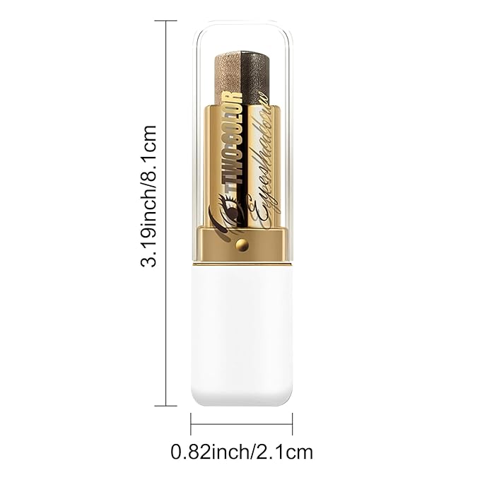 Boobeen Waterproof Eyeshadow Stick, 2-Color Shimmer Eye Makeup, All Day Wear, Silky Smooth & Beginner-Friendly Eye Shadow
