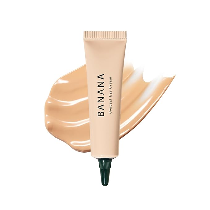 shaishaishai BANANA Conceal Cream, Hydrating Under Eye Cream & Dark Circle Coverage, Anti-Fine Lines & Smoothing, Non-Sticky, Korean Skincare, 0.52 oz