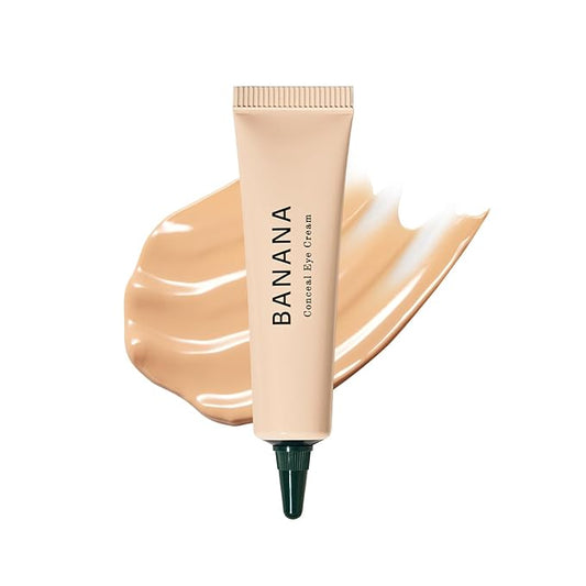 shaishaishai BANANA Conceal Cream, Hydrating Under Eye Cream & Dark Circle Coverage, Anti-Fine Lines & Smoothing, Non-Sticky, Korean Skincare, 0.52 oz