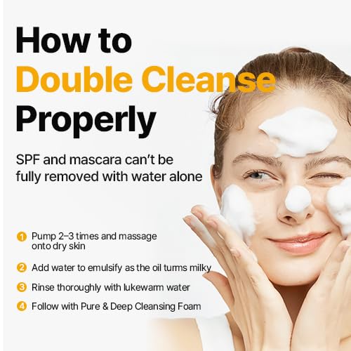 MANYO Pure Cleansing Oil, Natural Oil Cleanser for Face, Makeup Blackhead Remover, Korean Skin Care, 6.76 fl oz (200ml)