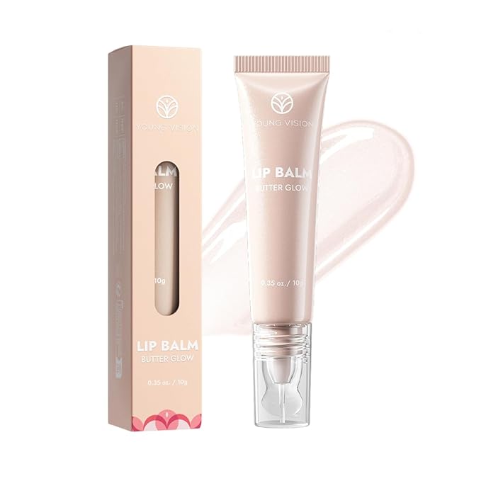 YOUNG VISION Glossy Lip Gloss Hydrating Butter Lip Plumper, Moisturizing Non-stick High Shine Natural Plumping Tinted Lip Gloss Oil for Women with Shine, Korean-Style Lip Gloss Set Bulk