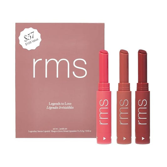 RMS Beauty Legends to Love Kit - Lipstick Set, Lip Tint Makeup Gift Set, Lip Color Gift Ideas, Lip Stain Make Up Kit Beauty Gifts for Teens & Women