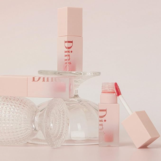 DINTO Blur-Jelly Plumping Lip Tint - Tinted Lip Plumpimg Gel Gloss, Long-Lasting, Moisturizing, Volumizing & Hydrating, Vegan & Cruelty-Free, K beauty (7 colors) (772 Coral Gelée, 0.11 fl.oz.)