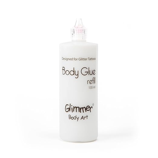 Glimmer Body Art Glitter Tattoo Skin Glue 4.2 Fl Oz. (120 ml)