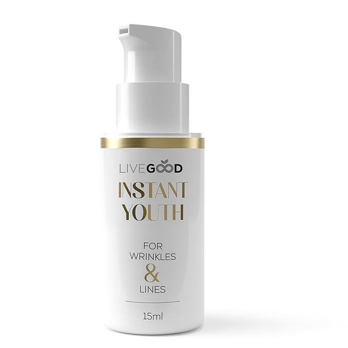 LIVEGOOD™ Instant Youth, Wrinkle Reducer – Rapid Action Eye Cream for Fine Lines, Puffiness & Under-Eye Bags, Lightweight Anti-Aging Formula, Smoother Appearance, 15ml Bottle