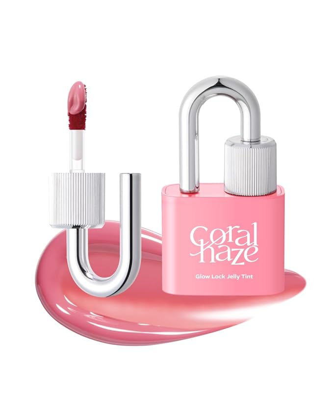 Glow Lock Jelly Tint 101 Chou 4g, Hydrating Jelly Glow Lip Stain, Glass-Like Shine Lip Gloss, Long-Lasting Color, Moisturizing Lip Enhancer, Collectible Lock-Shaped Design, Korean Makeup