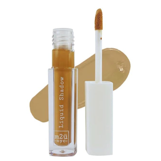 M2U NYC (Warm Sand Liquid Eyeshadow – Quick Drying Liquid Eye Shadow with One Swipe Pigment Coverage – Long Lasting, Buildable & Blendable Crease Proof Formula – Matte Finish