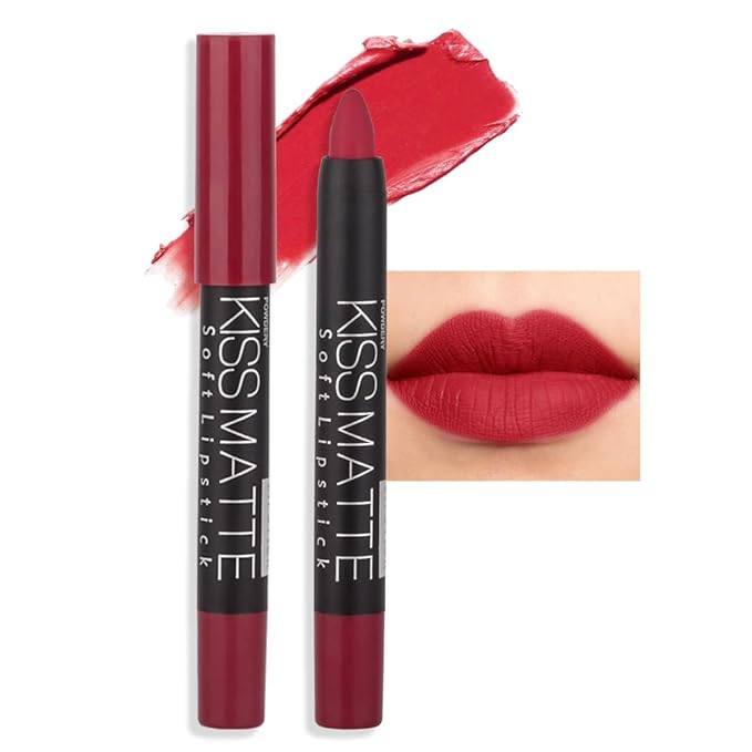 BINGBRUSH Smooth Longwear Lipstick Pack Set, Matte Color Stick Ultimate Lip Crayon for Makeup Collection - Waterproof Velvet Lipgloss Lip Stain (13#)