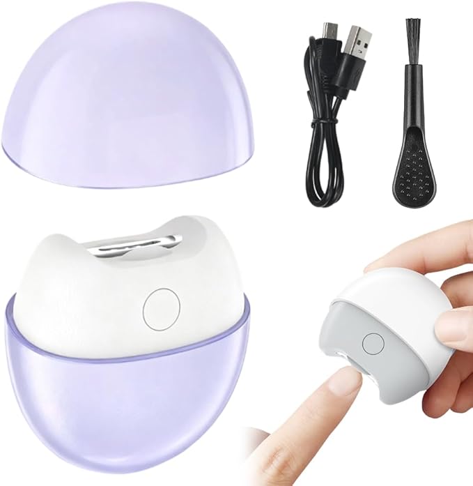 Electric Nail Clippers, 2026 New Automatic Fingernail Trimmer with Light, 2 Speeds, Magnetic Cover, Quiet Electric Toenail Clippers for Thick Nails, Easy Clip for Seniors, Adults and Men (Purple)