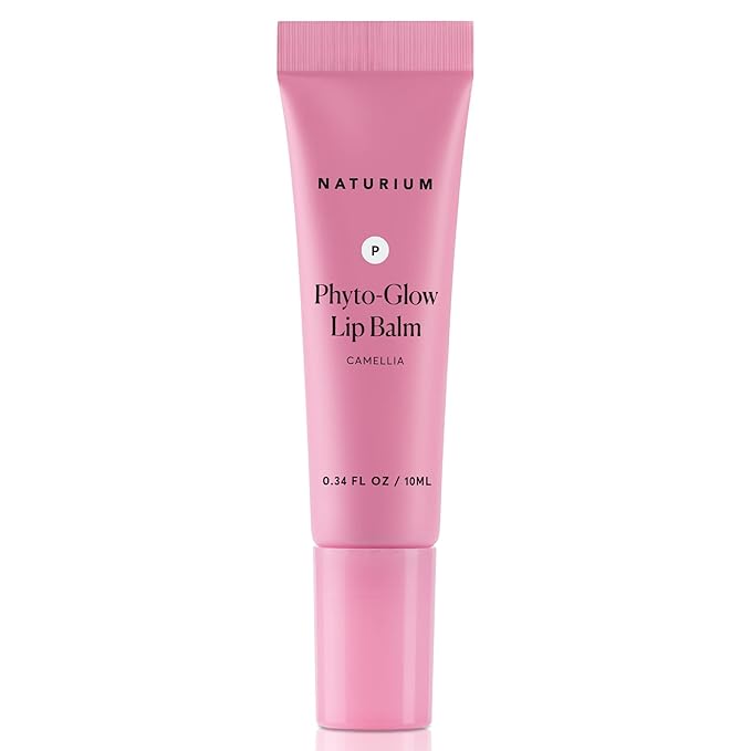 Naturium Phyto-Glow Lip Balm, Hydrating Lip Care with a Glossy Finish, 0.34 oz Camellia