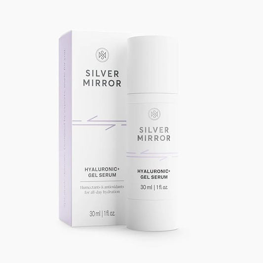 Hyaluronic Acid Serum for Face (1 Fl Oz) Gel Serum for Face, Hydrate, Plump, Brighten, Tone and Smooth the Appearance of Wrinkles, for All Skin Types, By Silver Mirror
