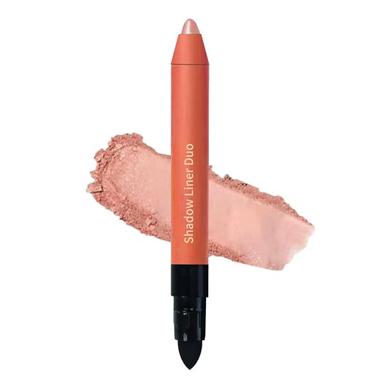 Mitlume Perfect Color Duo-Shadow Liner 2-in-1 Eyeliner & Eyeshadow,Chiura Plum Eyeshadow Stick,Waterproof Smudge-Proof Long-Lasting Makeup, Effortless Smoky or Natural Eye Makeup,Easy to Color(01)