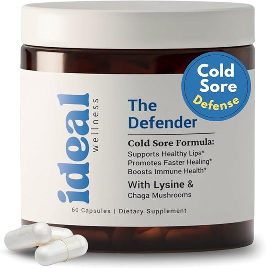 L-Lysine Cold Sore Treatment For Lips With Immune Support - L Lysine 1000mg Capsules, Chaga, Bee Propolis, Vitamin C, Zinc & Licorice Root Extract - Non-GMO, Vegetarian, 60 Capsules for Men and Women