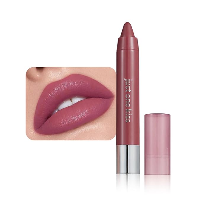 Wine Red Hydrating Cream Lipstick Lip Crayon for Women, Moisturizing Lipstick Long-lasting Waterproof, Retractable Lips Crayon Liner for Ombre Shades, Tinted Lip Balm + Lips Color in One, 08#