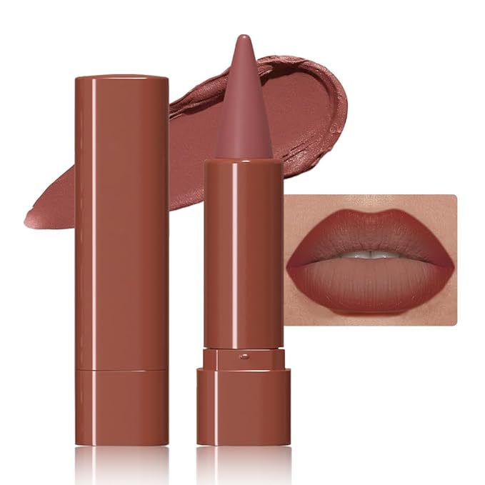 Smokey Topaz Gradient Matte Lip Liner Pencil Crayon for Women - Waterproof Smudge-Proof Kissproof Long-Wear Lip Pencil, Flawless Contour Ombre Effect Lip Crayon,Creamy Pigmented Lip Liner 02#