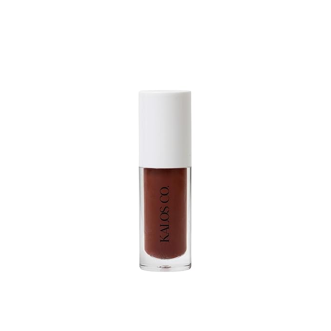 Tinted Lip Oil with Tallow & Lanolin – Hydrating Balm-Gloss Hybrid with Cherry Seed Oil & Castor Oil – Natural Mineral Pigments, Nourishing Moisture, Non-Sticky Shine (5 Shades) (Mahogany)
