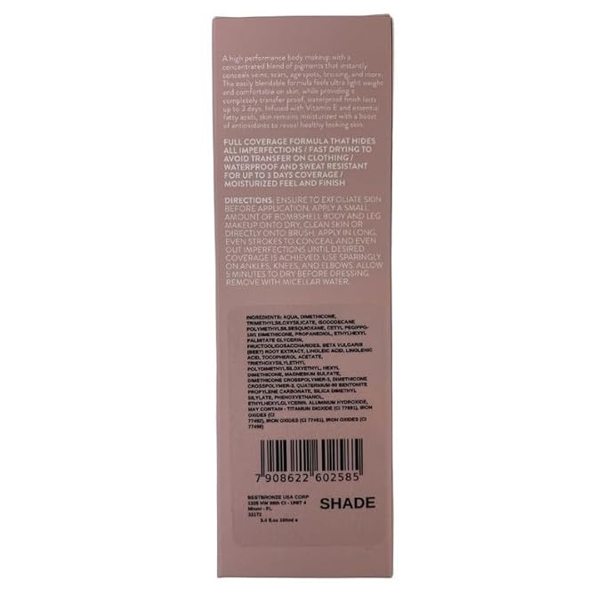 Best Bronze Bombshell Body Makeup - Tattoo Cover Up Makeup & Body Foundation Waterproof - Tattoo Concealer Waterproof for Scars, Varicose Veins Cover Up & Leg Foundation (N9 Natural Radiance)