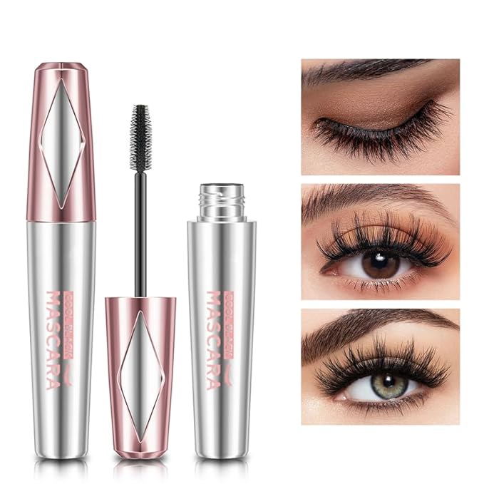 My Amazing Lashes Mascara,NEW 4D Silk Fiber Volume And Length,Waterproof & Sweatproof Long Lasting,Create Natural Look Of Lash Extensions (Black, 1PC)