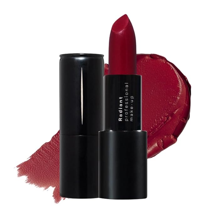 Radiant Professional Advanced Care Lipstick - Ultra Nourishing, Moisturizing Long Lasting Matte Lipstick With Vitamin E- UVA UVB Filters - VELVET (19 SANGRIA – BURGUNDY RED)