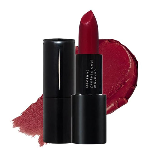 Radiant Professional Advanced Care Lipstick - Ultra Nourishing, Moisturizing Long Lasting Matte Lipstick With Vitamin E- UVA UVB Filters - VELVET (19 SANGRIA – BURGUNDY RED)
