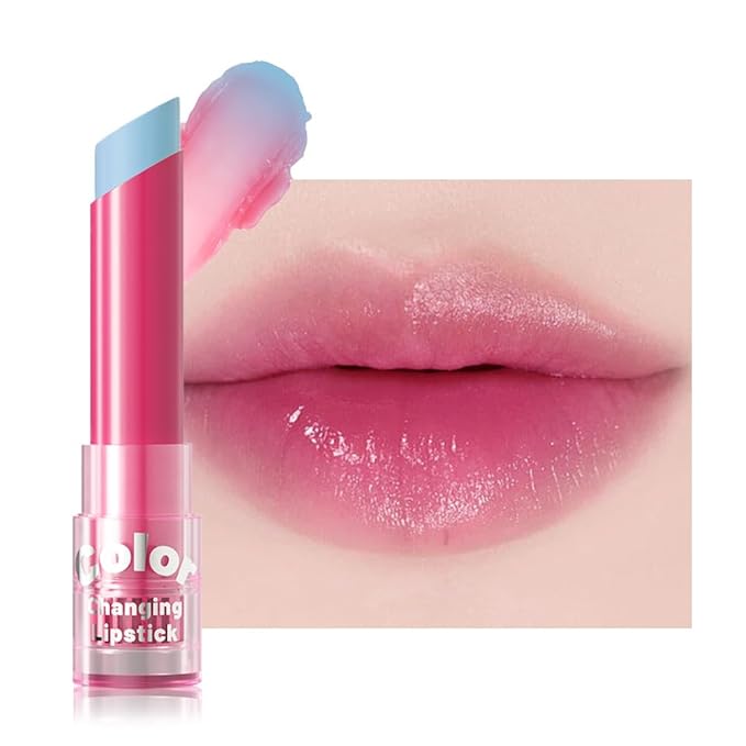 BINGBRUSH Color Changing Lipstick Set, PH Lip Balm Mood Lipstick, Natural Color-Changing Tint with Deep Moisture, Long Lasting Personalized Lip Gloss for Daily Wear or Gifts (02# Ice Fairy)
