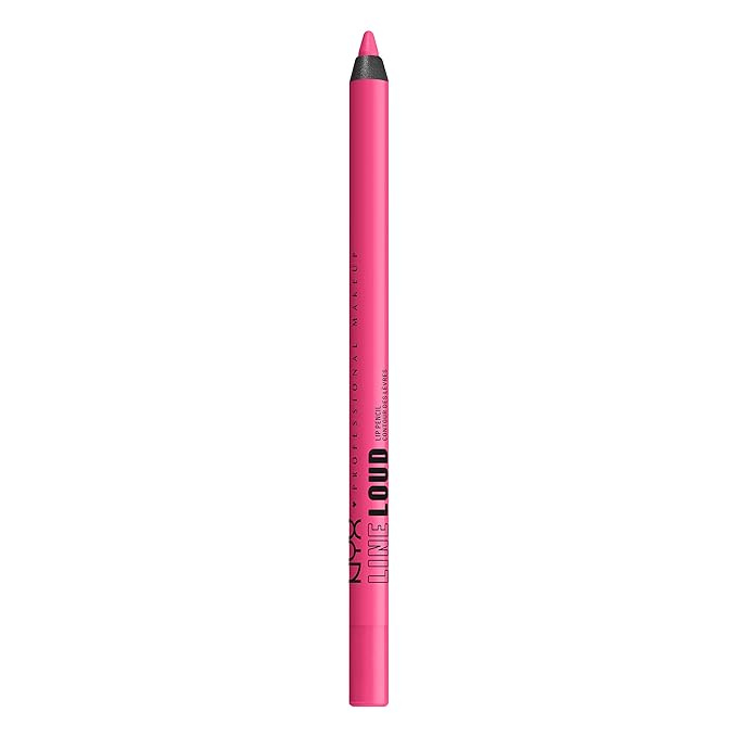 NYX PROFESSIONAL MAKEUP Line Loud Lip Liner, Longwear and Pigmented Lip Pencil with Jojoba Oil & Vitamin E - Movin' Up (Bright Pink Peach)