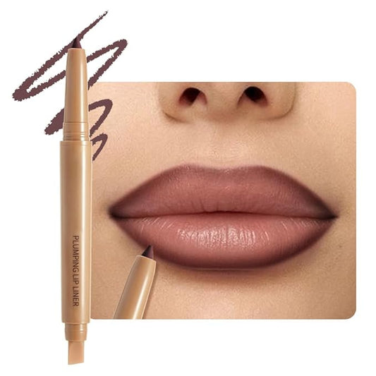 Waterproof Matte Lip Liner Pencil with Silicone Smudger – Long-Lasting Retractable Velvet Crayon, Vegan & Cruelty-Free, Define & Sculpt Lips for Work, Date, Party & Travel (08#, pack of 1)