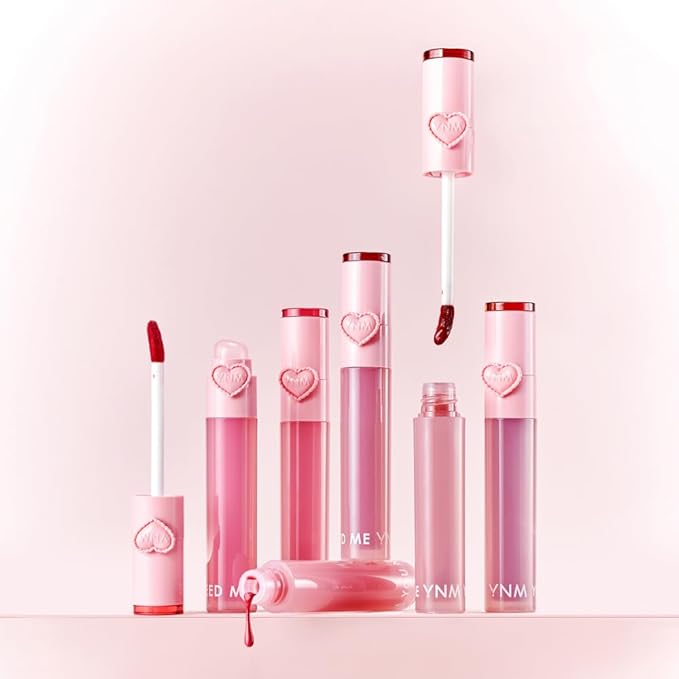YNM Heart Jelling Tint, APRICOT JELLING, Silicone Lip Brush Included, K-Beauty, Non-Sticky, Moisturizing, Smudge-Proof, Korean Lip Tint, Long-Lasting, Vivid Color, 0.09 oz