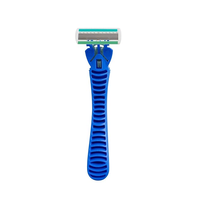 6-Blade Razor, Anti-slip razors for Women Refill Cartridges razors, Reusable Face Cleansing Care Tool, Shave Supplies for Women 18 pcs refills cartridges- blue