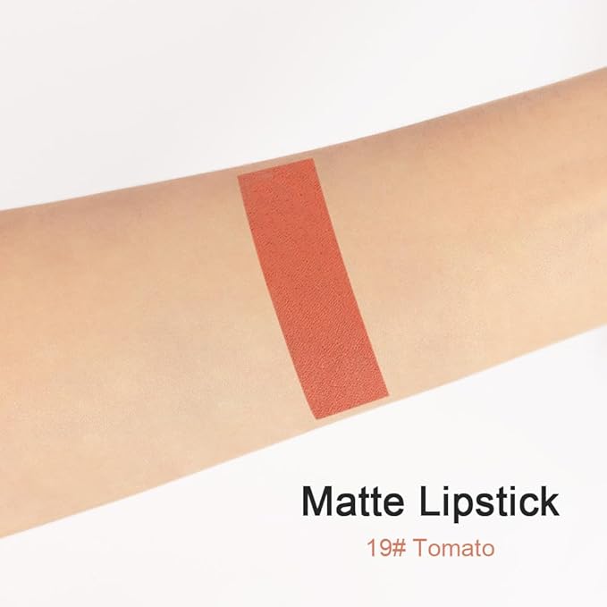 BINGBRUSH Smooth Longwear Lipstick Pack Set, Matte Color Stick Ultimate Lip Crayon for Makeup Collection - Waterproof Velvet Lipgloss Lip Stain (19#)