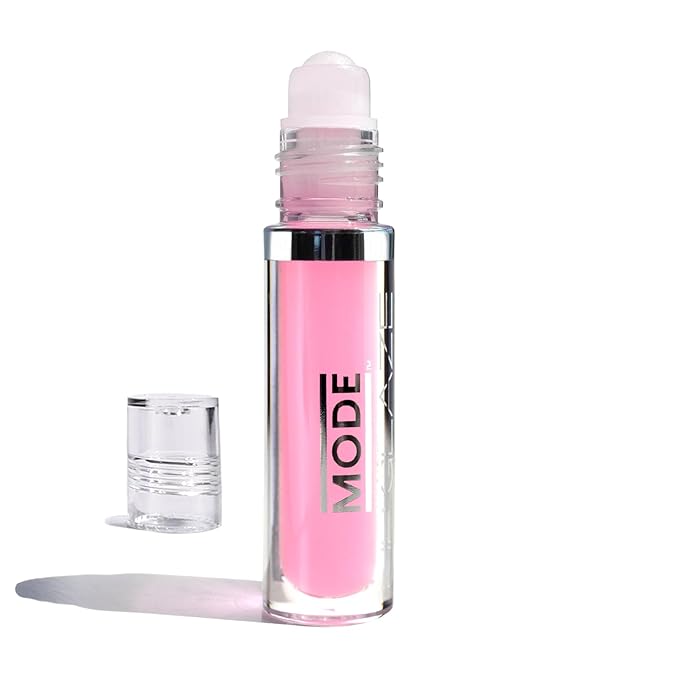 MODE Lip Glaze Flavored Lip Gloss BUBBLE GUM Yummy Flavor Roll On Sweet Wet Deliciously Nourishing Shine, Hydrating Moisturizing Natural Skin Care Fruit Oils, Made in NY USA