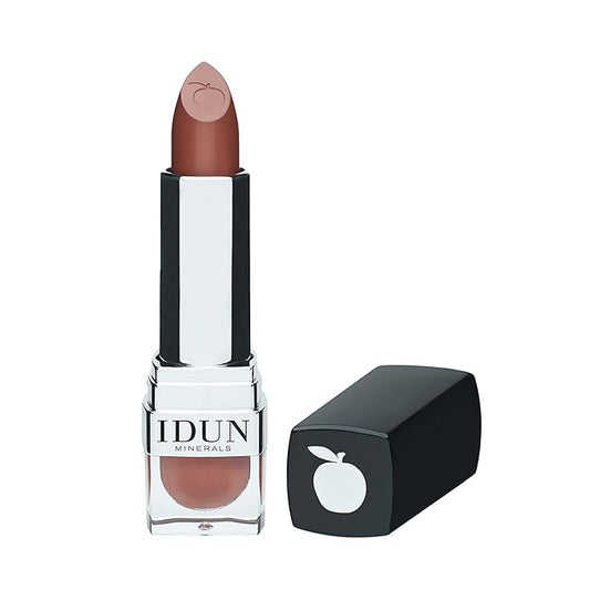 IDUN Minerals Matte Lipstick - Vegan Formula - Highly Pigmented - Rich Color Payoff - Long Lasting Wear - Suitable For All Skin Types - Lingon - 0.14 Oz, Brownish/Natural, (I0100319)