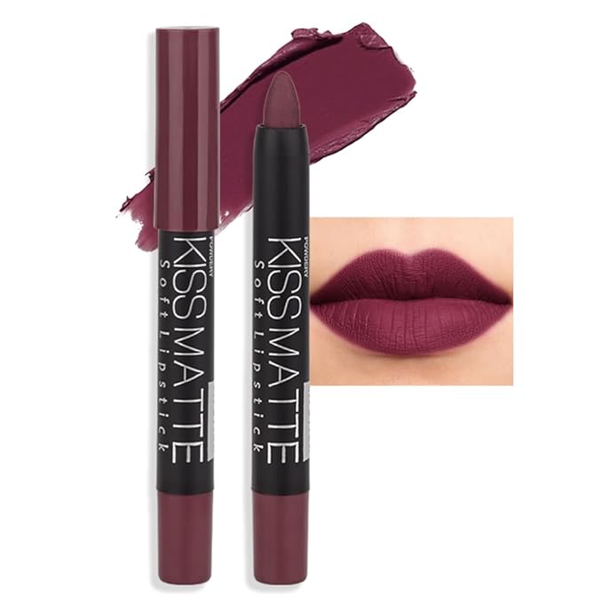 BINGBRUSH Smooth Longwear Lipstick Pack Set, Matte Color Stick Ultimate Lip Crayon for Makeup Collection - Waterproof Velvet Lipgloss Lip Stain (03#)